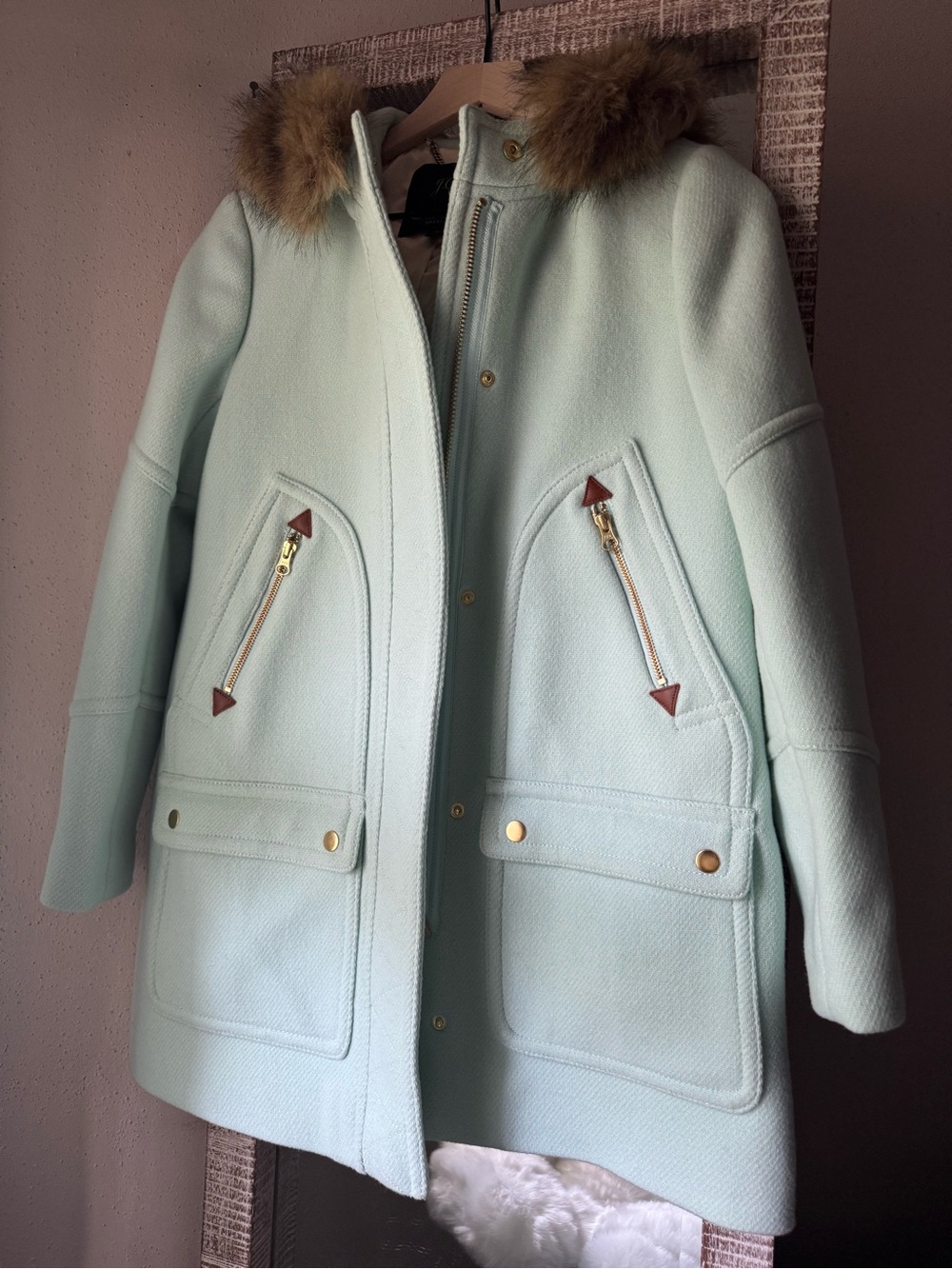 J. Crew Women’s Chateau Parka in Icy Mint - Picture 2 of 9